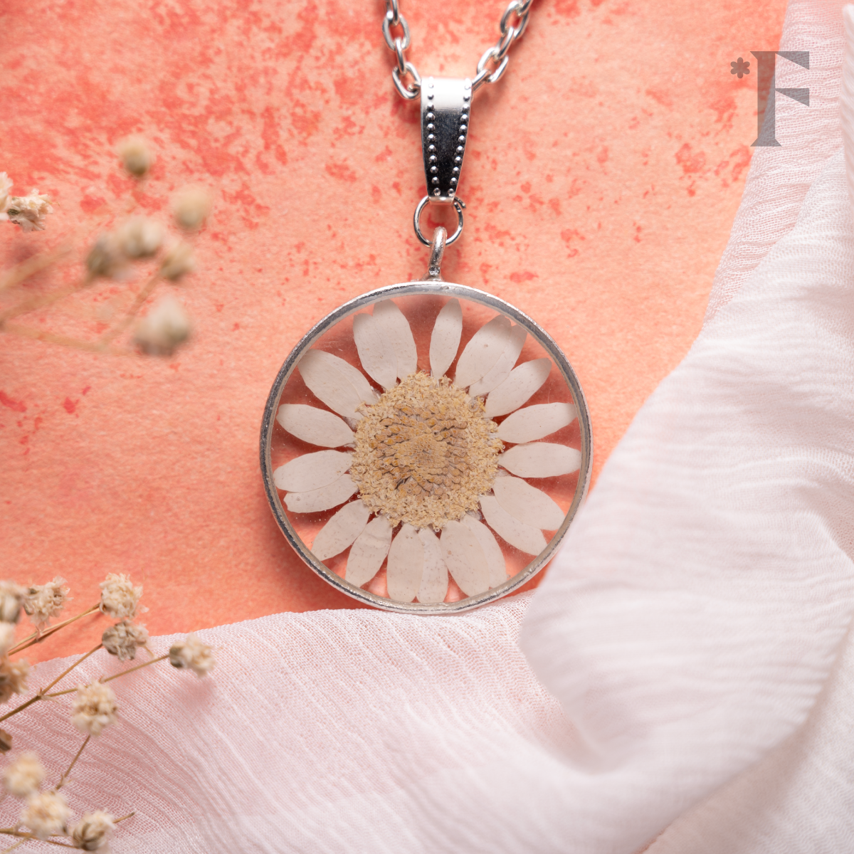 Arctic Bloom Pendant | Botanical Jewelry | Florgem