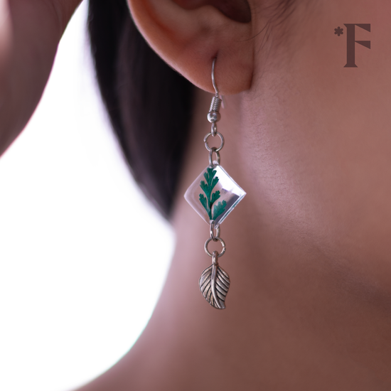 Arctic Bloom Earrings | Real Flower Jewellery | Florgem